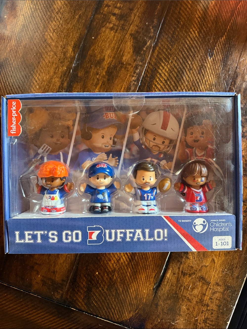 Fisher-Price Let's Go Buffalo! Figurine Set - Blue, Red, Orange